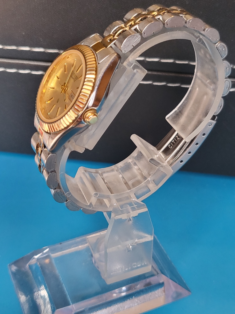 Citizen Quartz Two-Tone Gold Dial Watch - Picture 3 of 10